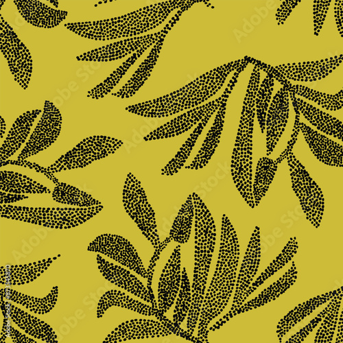 Trendy floral seamless pattern collection. Set of vintage 70s style flower background illustration. Colorful pastel color groovy artwork bundle, y2k nature backgrounds with spring plants