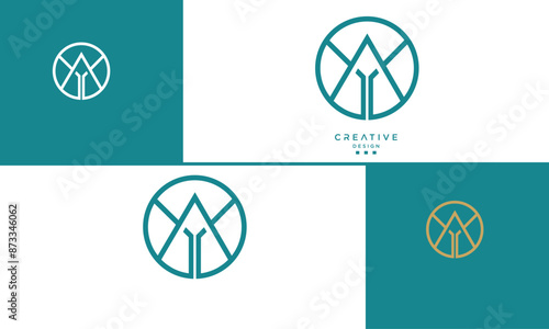 AY, YA, A, Y, Abstract Letters Logo Monogram