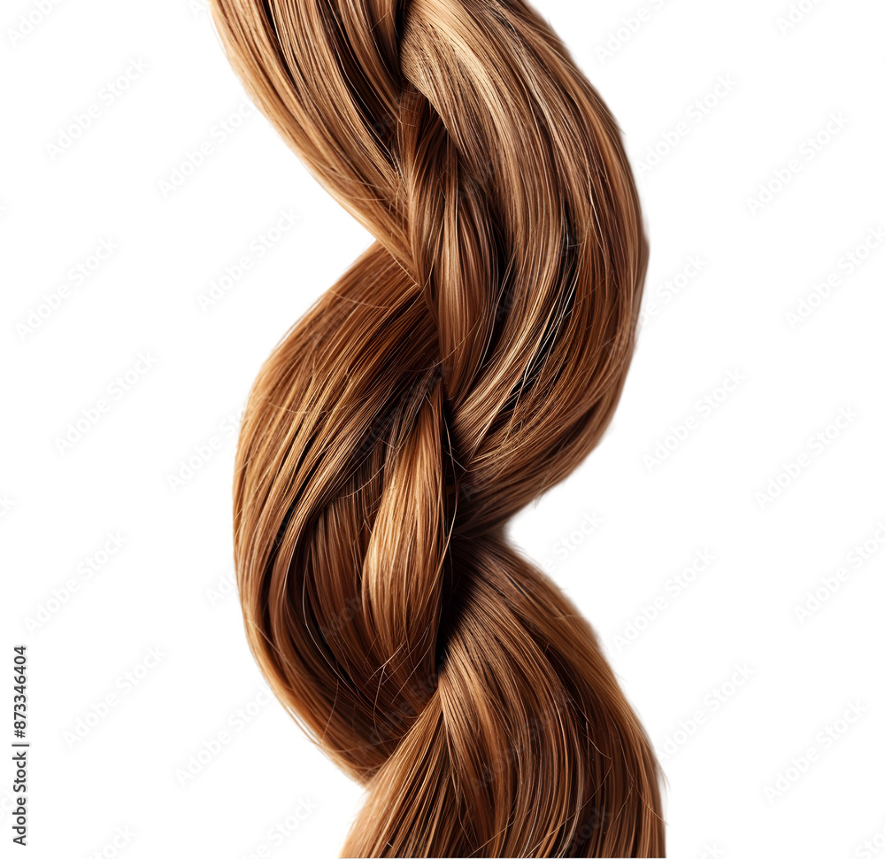 Single braid of hair isolated on Transparent background. png Single braid of hair isolated on Transparent background. png