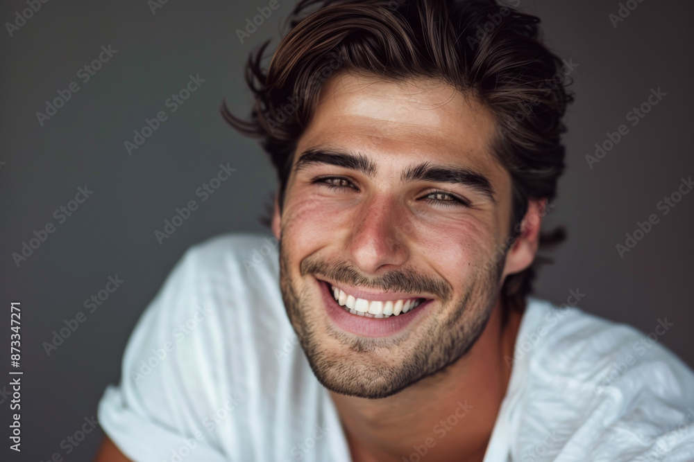 Caucasian handsome man smiling, model Caucasian handsome man smiling, model