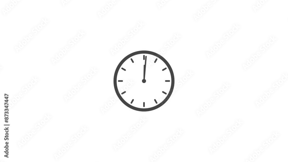 Clock timelapse looping 12 hours day fast speed and rotating clock icon animation. Clock timelapse looping 12 hours day fast speed and rotating clock icon animation.