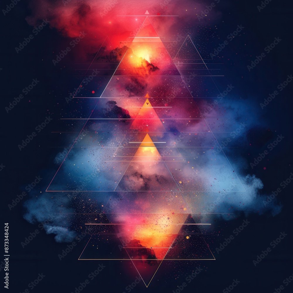 Naklejka premium Abstract Background with Modern Hipster Futuristic Geometric Design