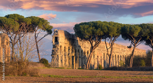 Park of the Aqueducts (Parco degli Acquedotti). Rome, Italy
