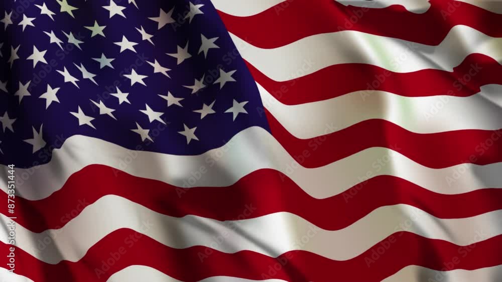 United States Flag Video, USA Flag Animation, Realistic 3d Flag Video ...