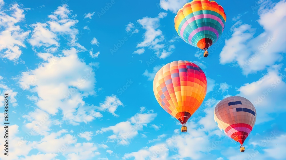 Fototapeta premium Colorful hot air balloons in the sky