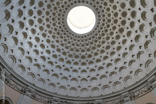 Celling of San Bernardo alle Terme - Baroque style, Catholic abbatial church. Rome, Italy. photo