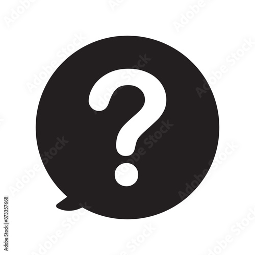 question mark icon vector illustration. faq icon. question and answer pictogram. inquire bubble. ask or request icon. Eps file 30.