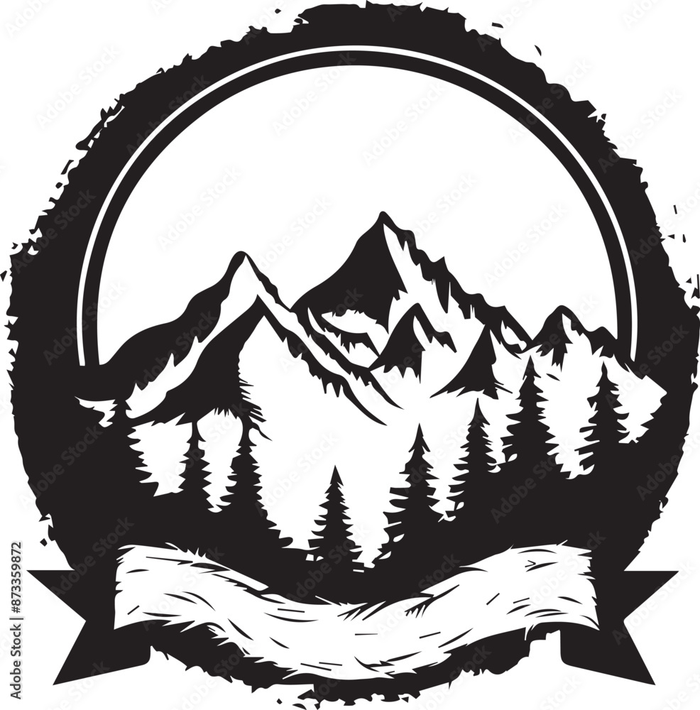 Fototapeta premium Black silhouette logo design vector