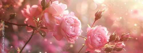 pink and yellow roses background