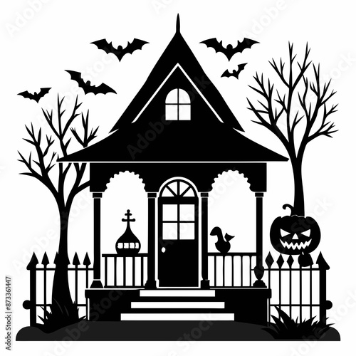 halloween vector,halloween metal art,laser cut file 3 D,pumpkinhalloween background with pumpkin and bats photo