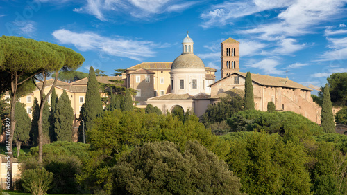 Photography The Caelian Hill (Collis Caelius; Celio) is one of seven hills of Rome, Italy
