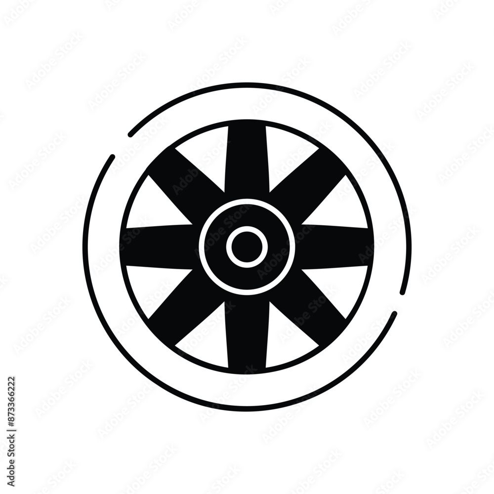 Wheel vector icon Wheel vector icon