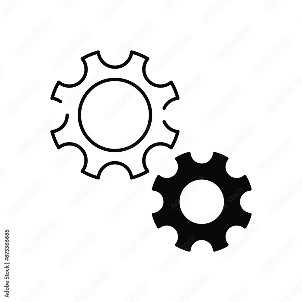 Gear vector icon Gear vector icon