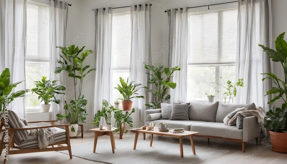 Bright and Airy Living Room with Modern Minimalist Design Bright and Airy Living Room with Modern Minimalist Design