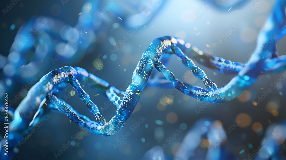 Close-up illustration of a DNA helix structure, highlighting a science and technology concept. Close-up illustration of a DNA helix structure, highlighting a science and technology concept.
