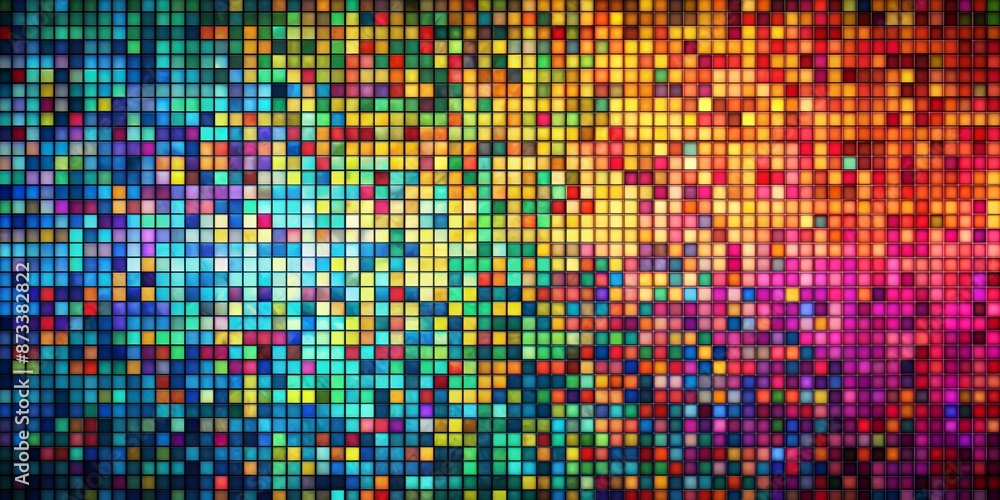 Abstract Colorful Square Mosaic Pattern Background Abstract Colorful Square Mosaic Pattern Background