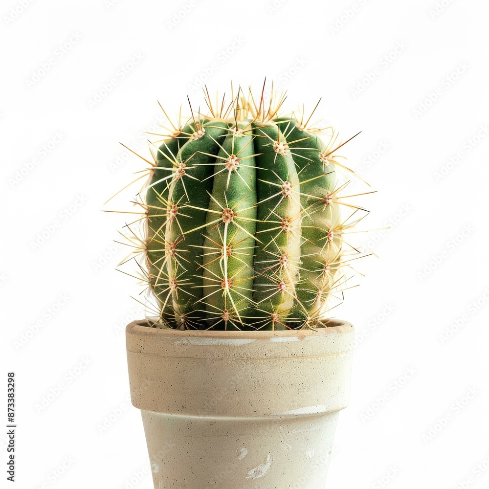 Cactus in a pot isolated on white background. Cactus in a pot isolated on white background.