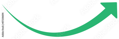 Long curve arrow business financial goal background design template. Investment economy value growth concept.