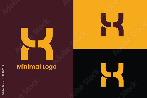 initial letter H CC chain link connected infinity loop modern abstract trendy business logo, letter CC X modern abstract logo