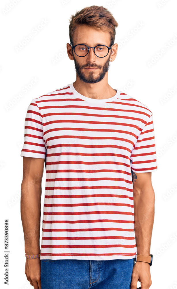 Handsome blond man with beard wearing casual clothes and glasses looking sleepy and tired, exhausted for fatigue and hangover, lazy eyes in the morning. Handsome blond man with beard wearing casual clothes and glasses looking sleepy and tired, exhausted for fatigue and hangover, lazy eyes in the morning.