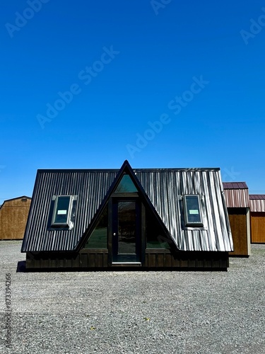 American style wooded shed. A-Frame Shed. A shed is typically simple, single-story roofed structure in a back garden or on an allotment that is used for storage, hobbies, or as a workshop.