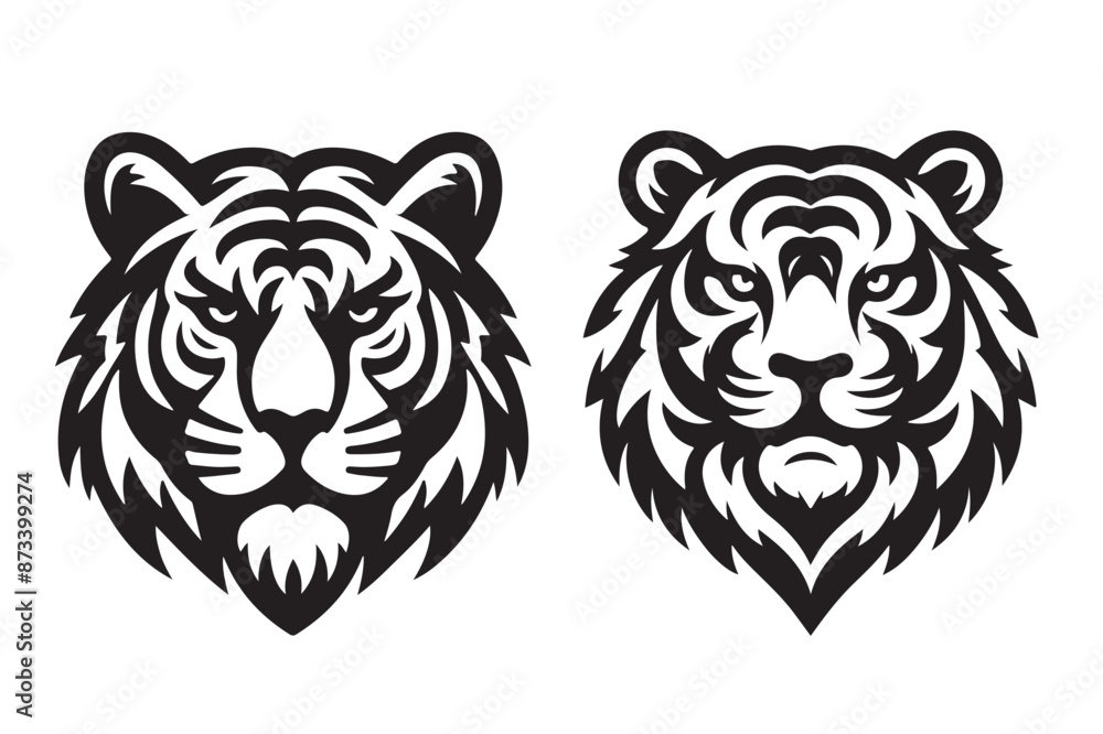 Obraz premium Tiger head vector