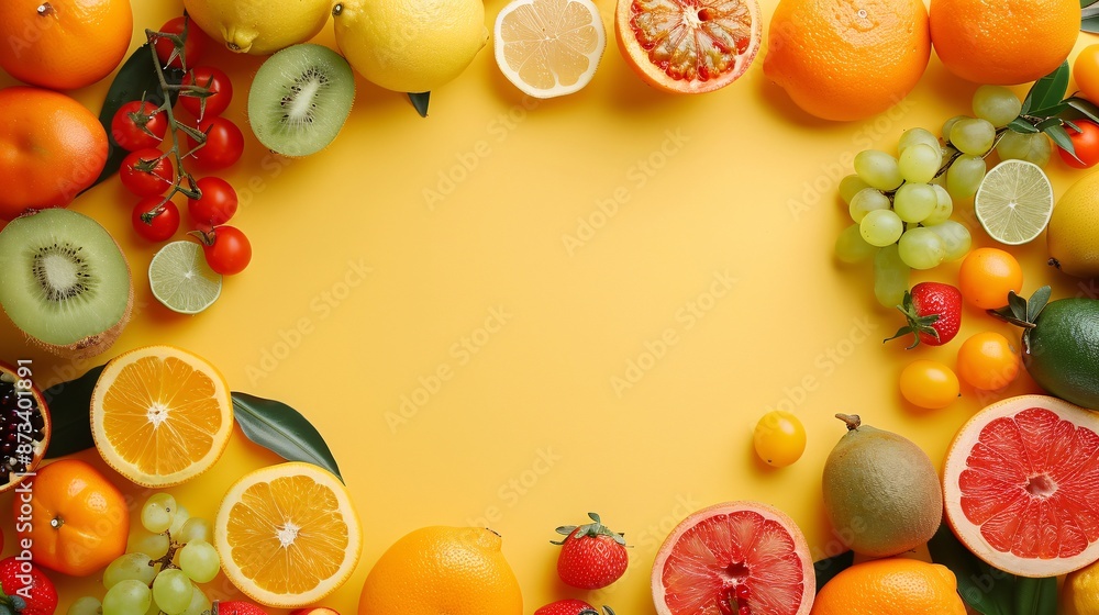 Sweet citrus fruits on a vibrant background. A tasty and exotic diet option. Sweet citrus fruits on a vibrant background. A tasty and exotic diet option.
