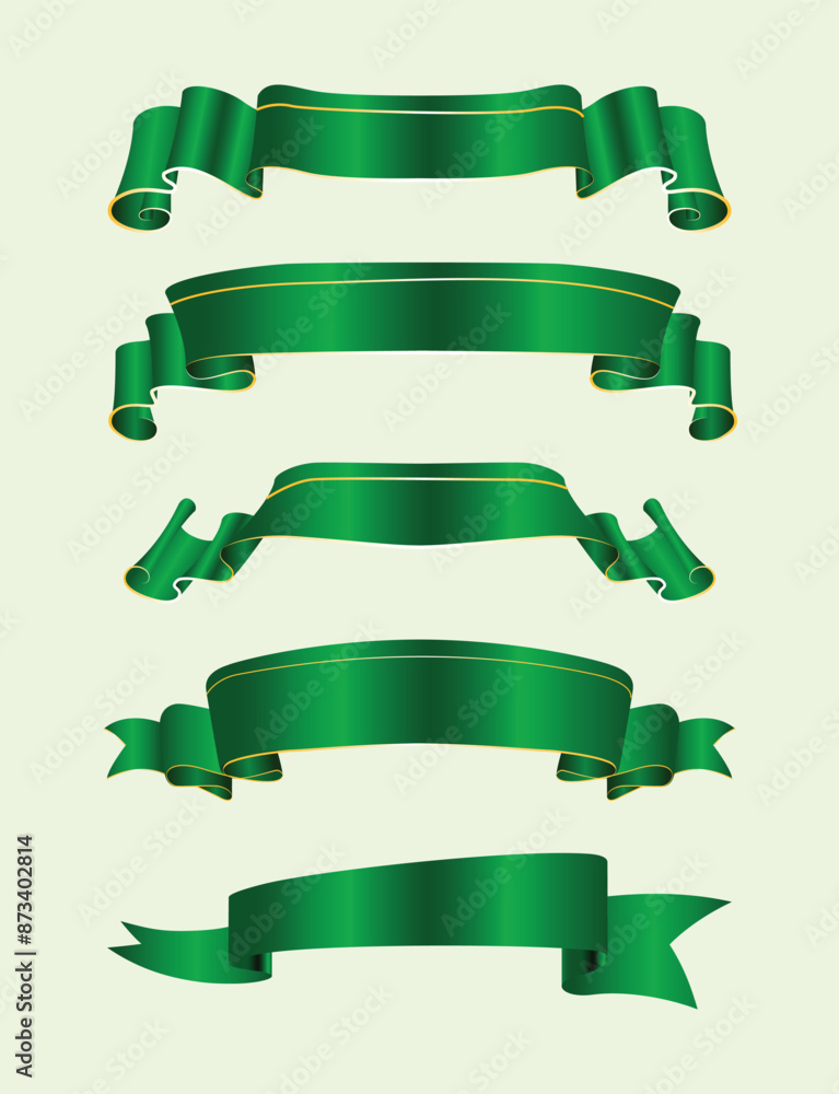 Royal Green Ribbons with dark Background Royal Green Ribbons with dark Background