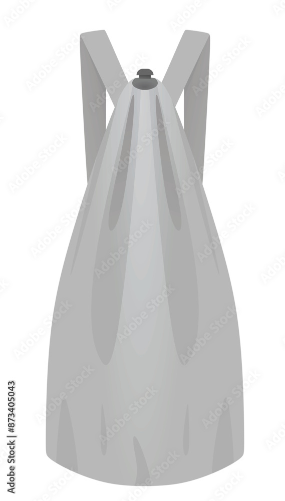 Grey backpack bag. vector illustration Grey backpack bag. vector illustration