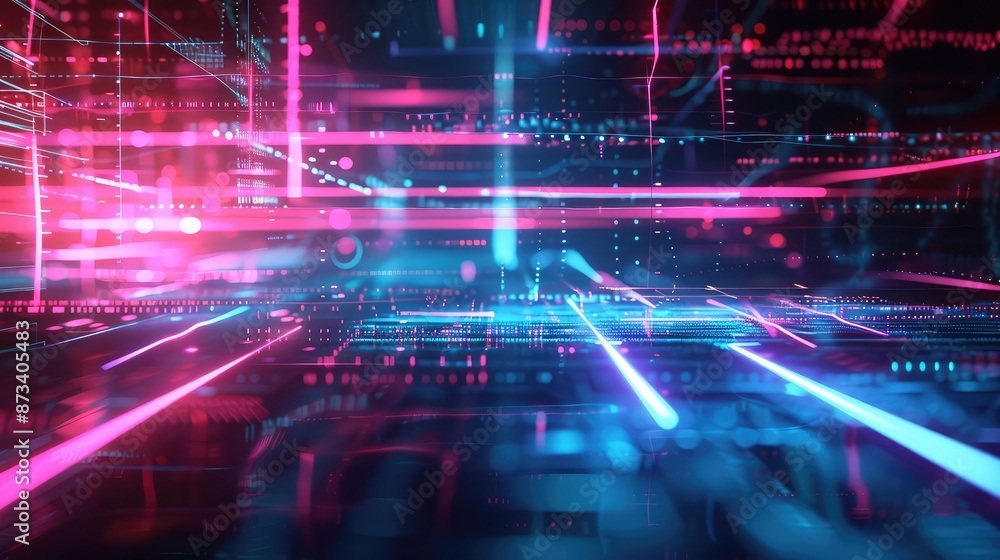 A futuristic abstract background with glowing neon lines and subtle digital noise effects, leaving space for modern text. A futuristic abstract background with glowing neon lines and subtle digital noise effects, leaving space for modern text.