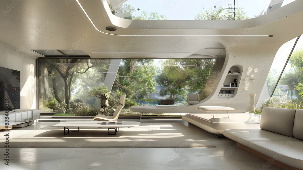 Future-Proof Smart Home, concept home equipped with advanced AI technology capable of self-learning design and adapting to evolving user behaviors and preferences, Future-Proof Smart Home, concept home equipped with advanced AI technology capable of self-learning design and adapting to evolving user behaviors and preferences,