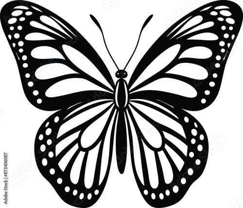 Butterfly silhouette vector illustration art