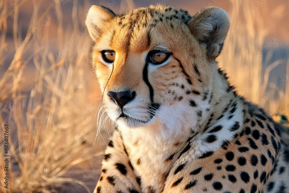 Close up Cheetah ready for hunt. Close up Cheetah ready for hunt.