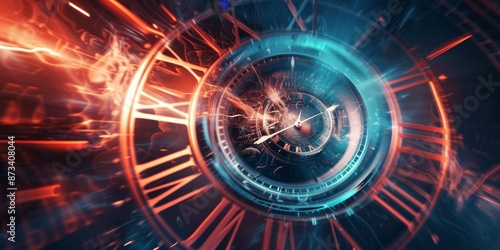 Time travel concept. Time travel watch.