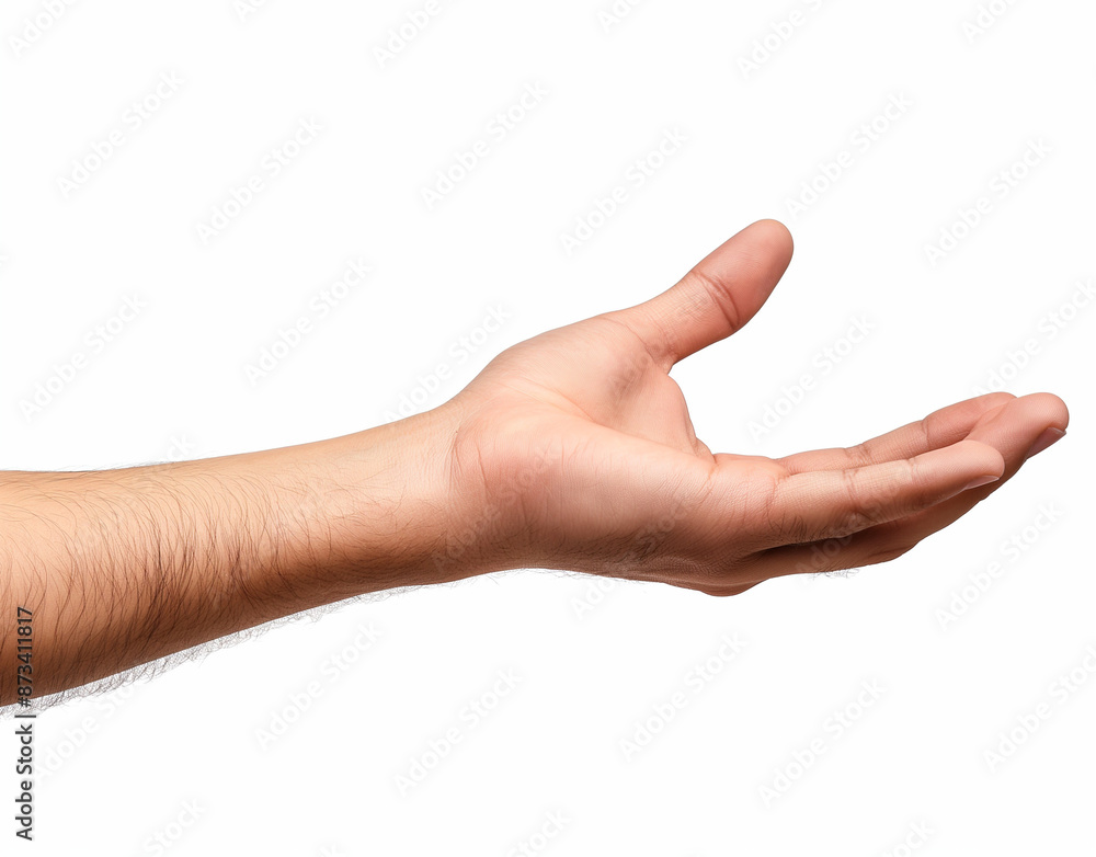 hand holding something on a white background hand holding something on a white background
