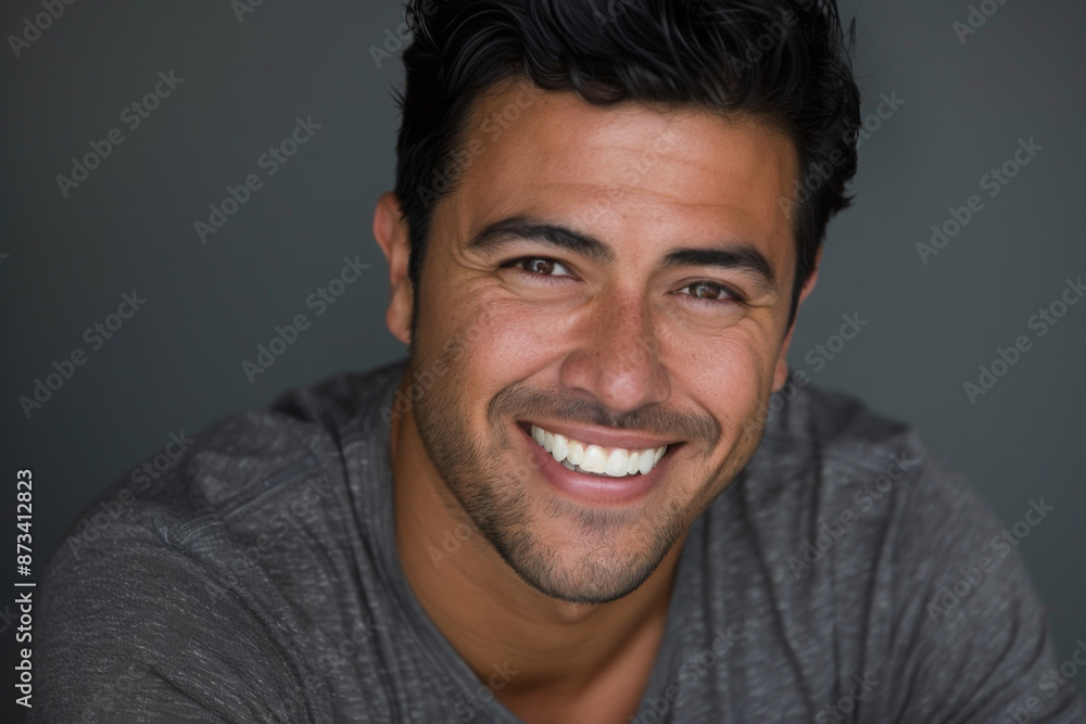 Hispanic handsome man smiling, actor Hispanic handsome man smiling, actor