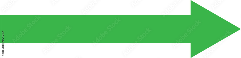 Green arrow to the right vector, isolated on a white background. Green arrow to the right vector, isolated on a white background.