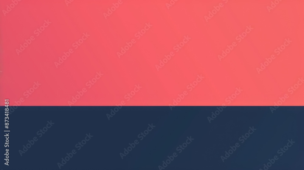 Naklejka premium A modern, minimalist backdrop with a gradient from coral to navy blue, leaving ample copy space for contemporary designs.