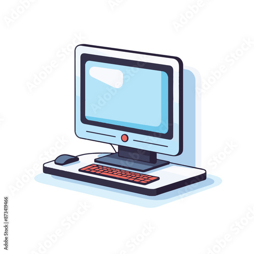 Adobe Illustraillustration, vector, computer, technology, icon, screen, digital, device, desktop, design, display, laptop, electronic, monitor, modern, isolated, blank, business, pc, interntor Artwork