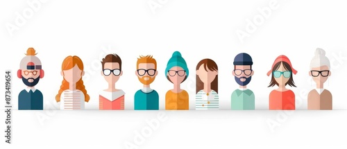 Wallpaper Mural Diversity hiring, multicultural team, flat design illustration Torontodigital.ca