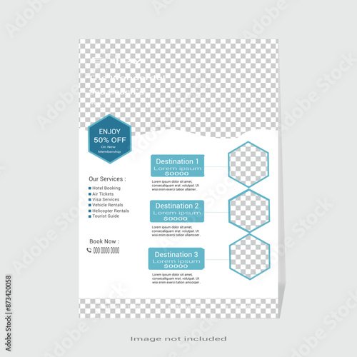 Creative modern travel flyer or poster design