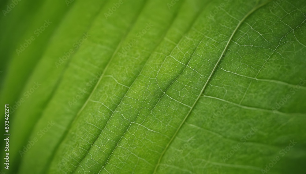 A symphony of green: close-up on a leaf's intricate veins A symphony of green: close-up on a leaf's intricate veins