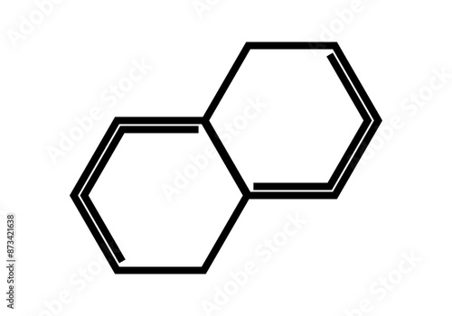 Icono negro de célula vegetal en fondo blanco