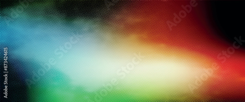 Dotted color gradient, rough sound of halftones. Dotted watercolor painting, dotted pattern.