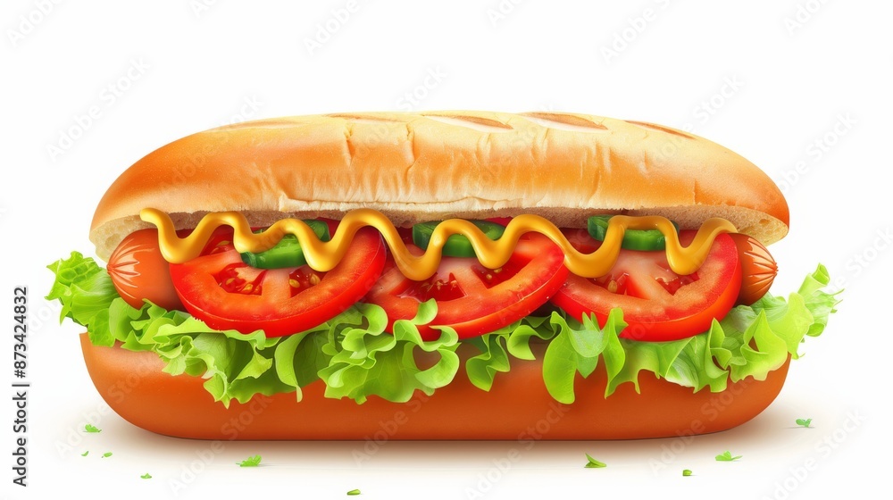 Fresh Hot Dog with Vegetables Fresh Hot Dog with Vegetables