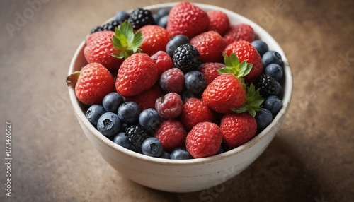 A bowl of fresh summer berries ready for enjoyment