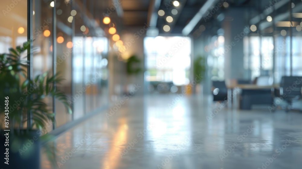 Fototapeta premium defocus of modern white office