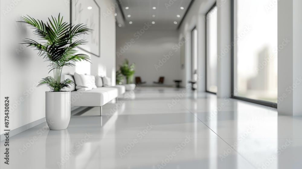 defocus of modern white office defocus of modern white office