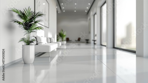 defocus of modern white office