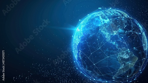 The world wide web in the form of a globe in the phone. global internet connection